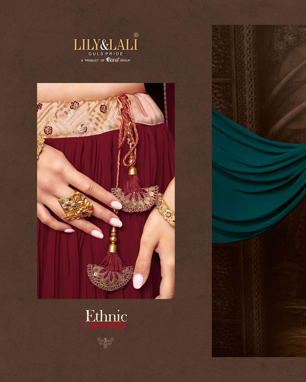 Lily And Lali-tyohar-georgette-handwork-choli-cups-with-inner-georgette-fancy-skirt-attached-dupatta-With Choli-2 Designs-10113-D